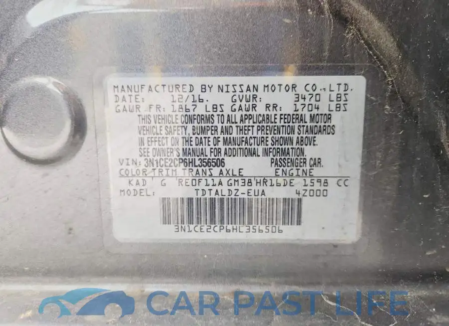 3N1CE2CP6HL356506# 13