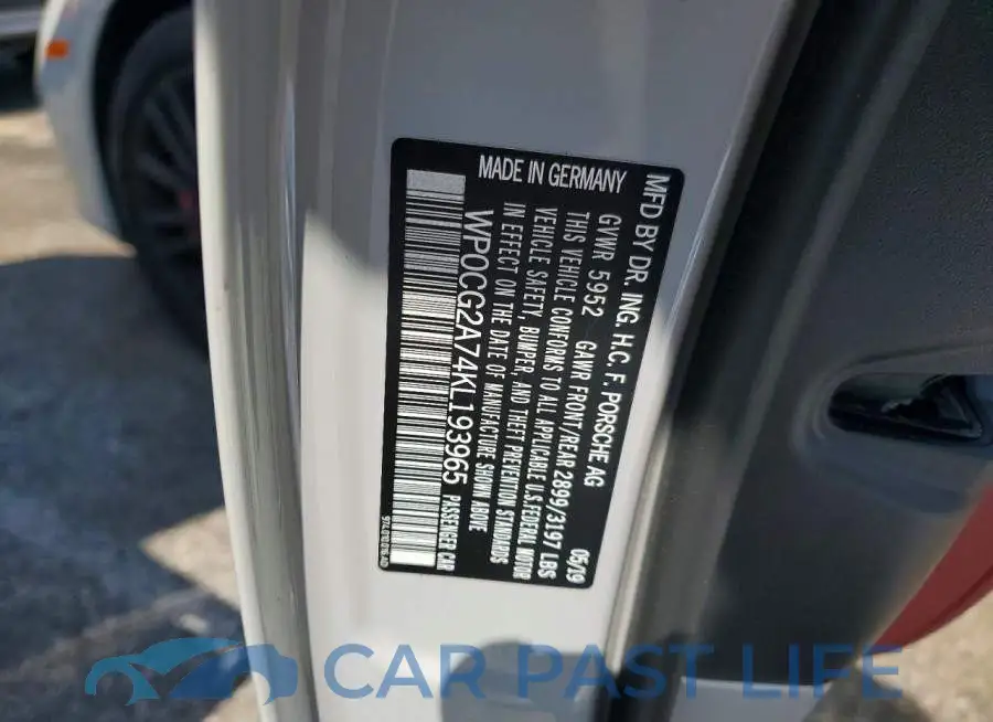WP0CG2A74KL193965# 13