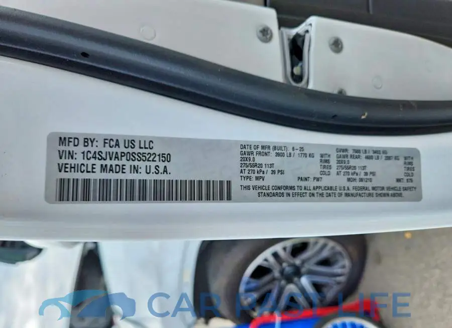 1C4SJVAP0SS522150# 14