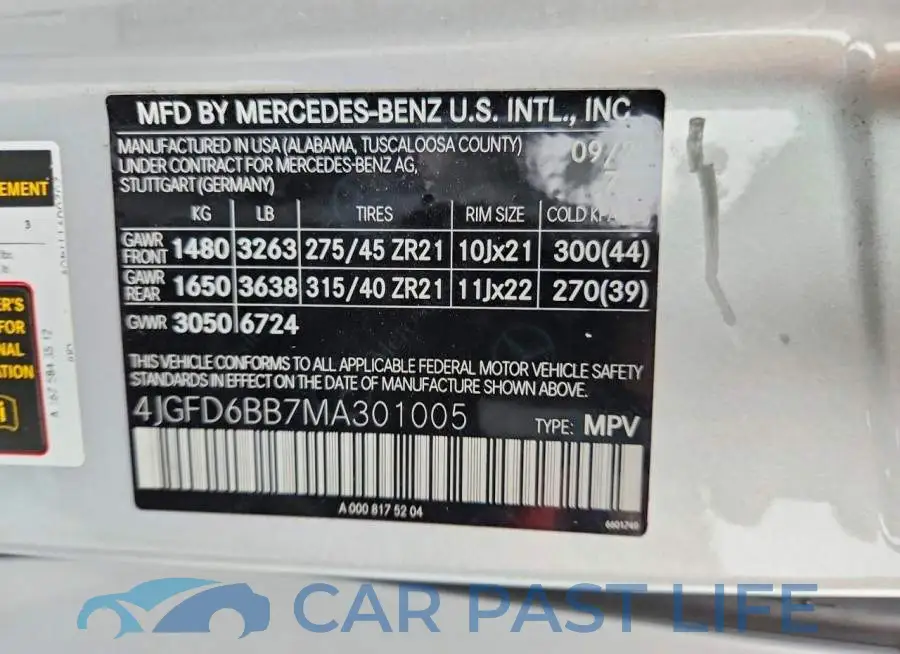 4JGFD6BB7MA301005# 14