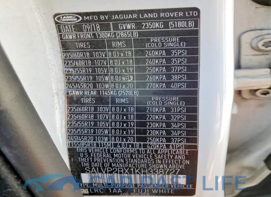 SALVP2RX1KH338727# 14