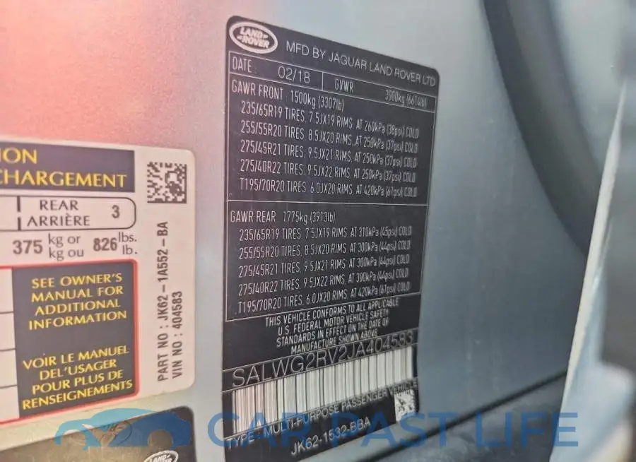 SALWG2RV2JA404583# 14