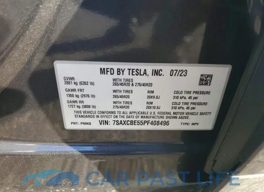 7SAXCBE55PF408496# 13