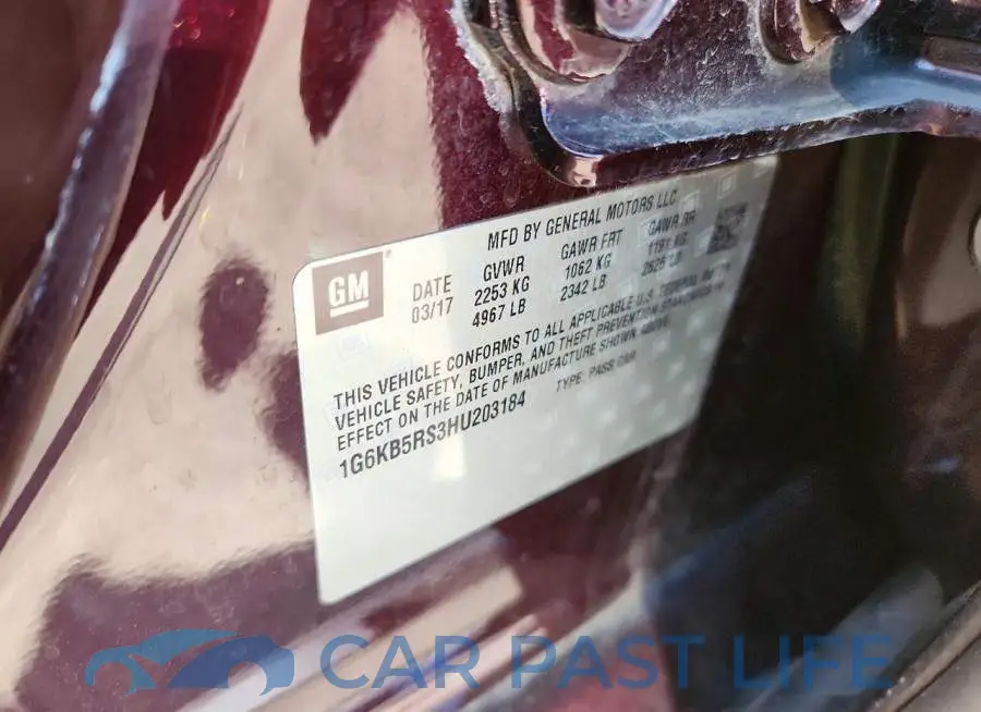 1G6KB5RS3HU203184# 12