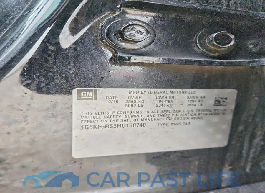 1G6KF5RS5HU158740# 12