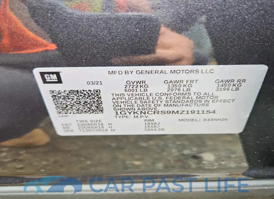 1GYKNCRS9MZ191154# 12
