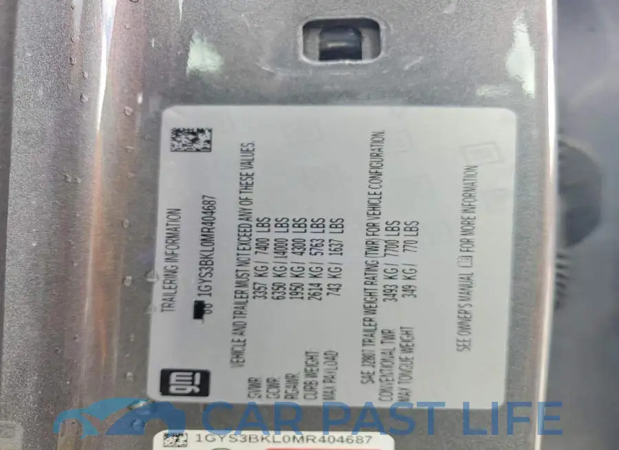 1GYS3BKL0MR404687# 13