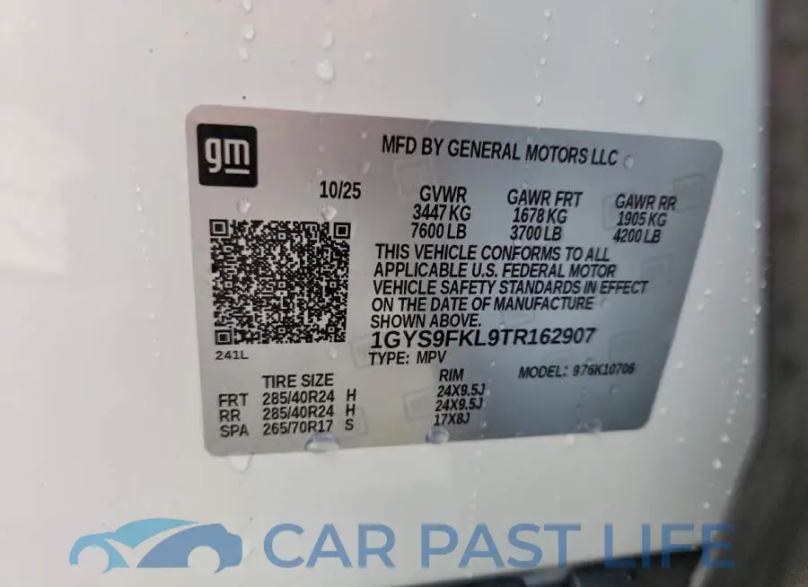 1GYS9FKL9TR162907# 13