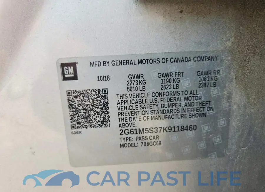2G61M5S37K9118460# 13