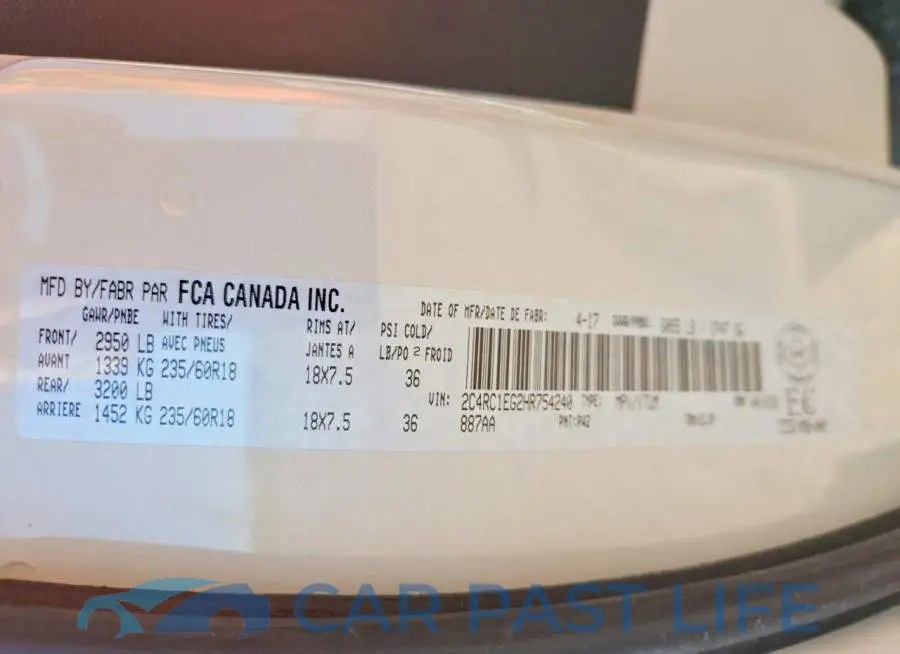 2C4RC1EG2HR754240# 14