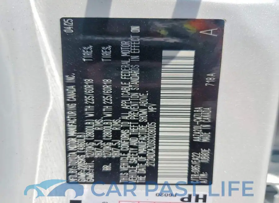 2T2ADCAZ0SC028005# 13