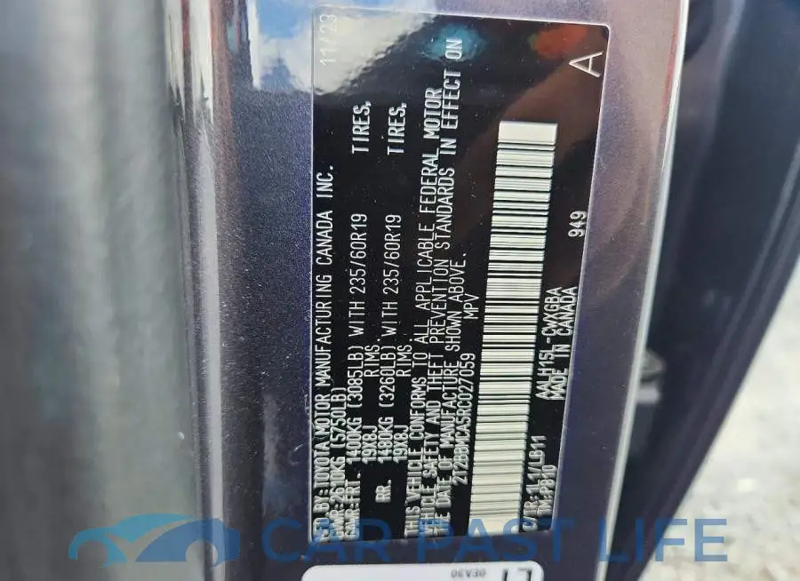 2T2BBMCA5RC027059# 13