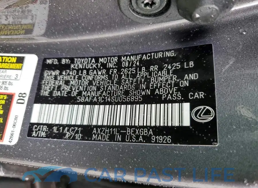58AFA1C14SU056895# 12