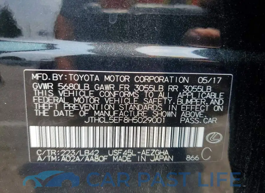 JTHCL5EF8H5029001# 12
