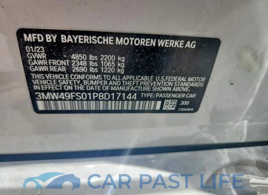 3MW49FS01P8D17144# 12