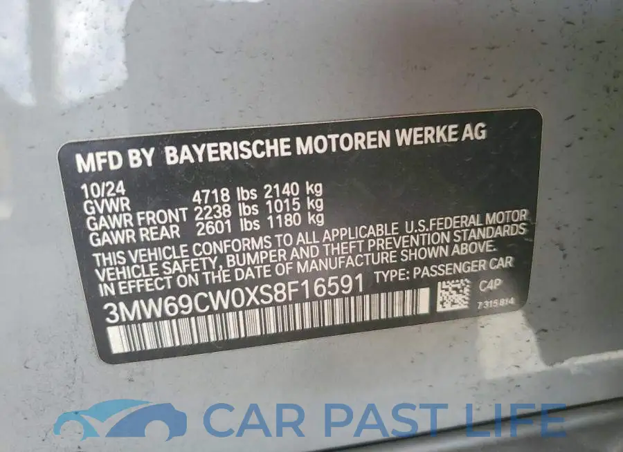 3MW69CW0XS8F16591# 12