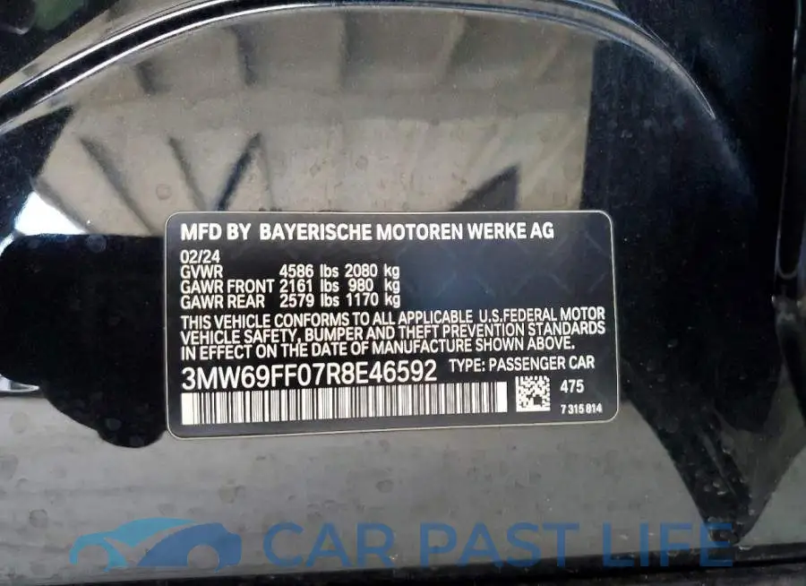 3MW69FF07R8E46592# 12