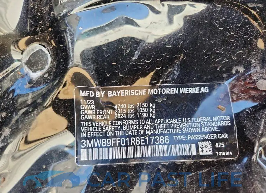 3MW89FF01R8E17386# 12