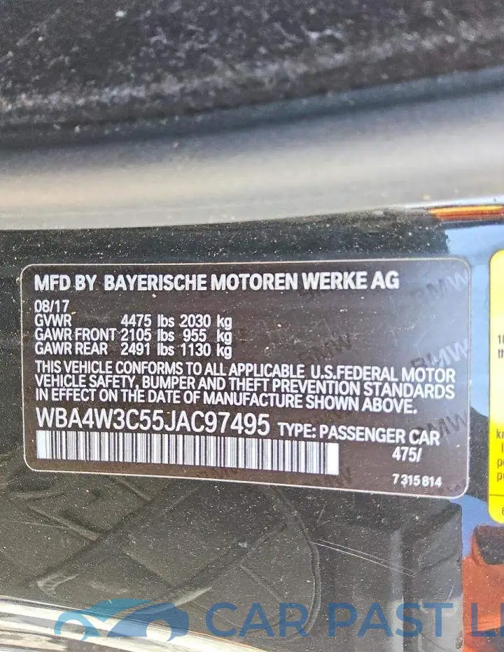 WBA4W3C55JAC97495# 12