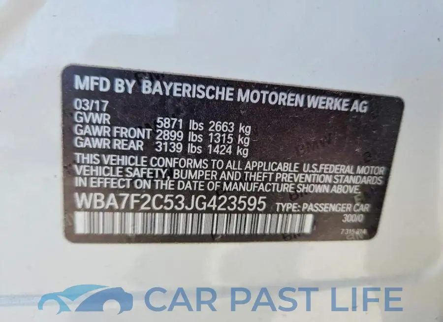 WBA7F2C53JG423595# 13