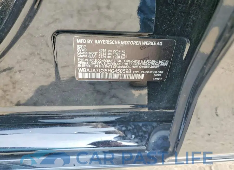 WBAJA7C35HG458598# 13