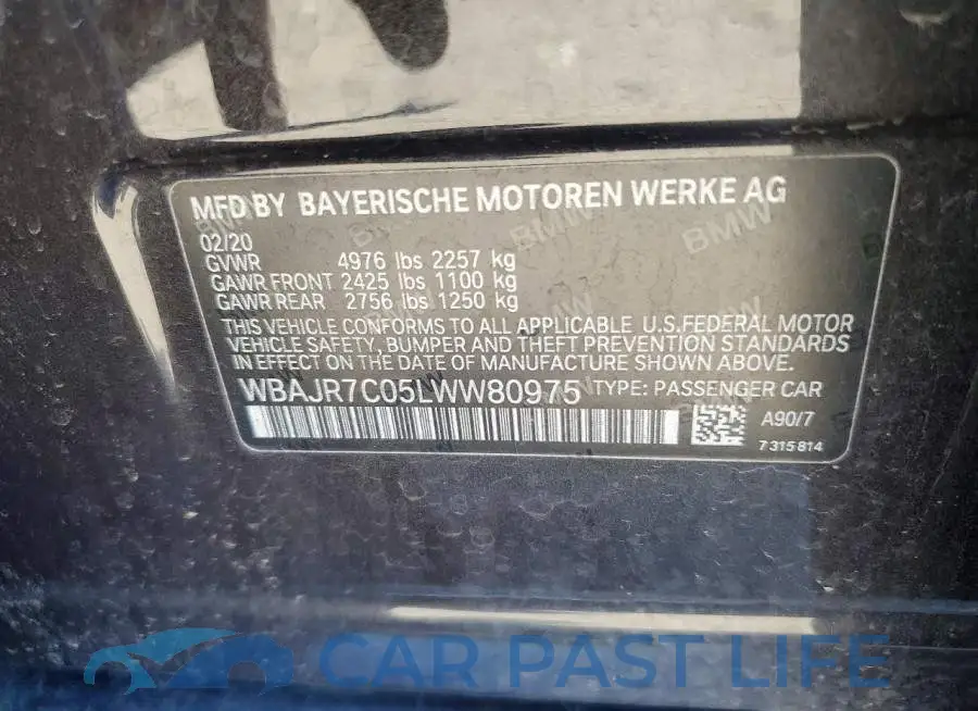 WBAJR7C05LWW80975# 12