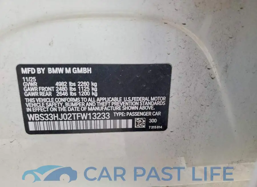 WBS33HJ02TFW13233# 13