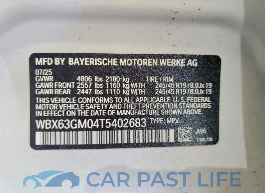 WBX63GM04T5402683# 13