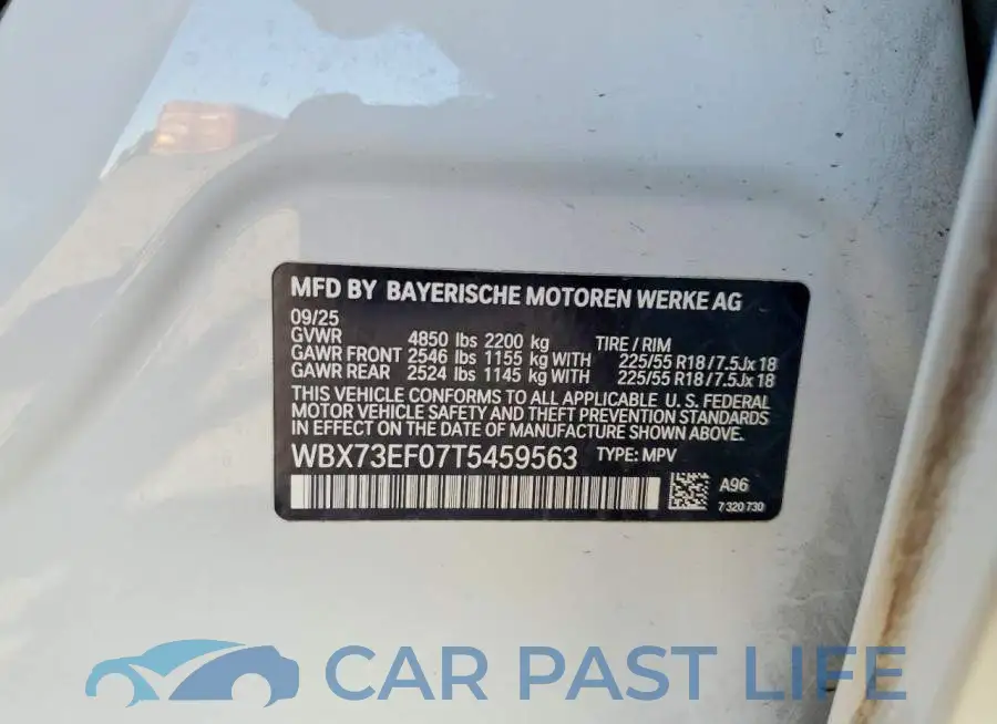 WBX73EF07T5459563# 13