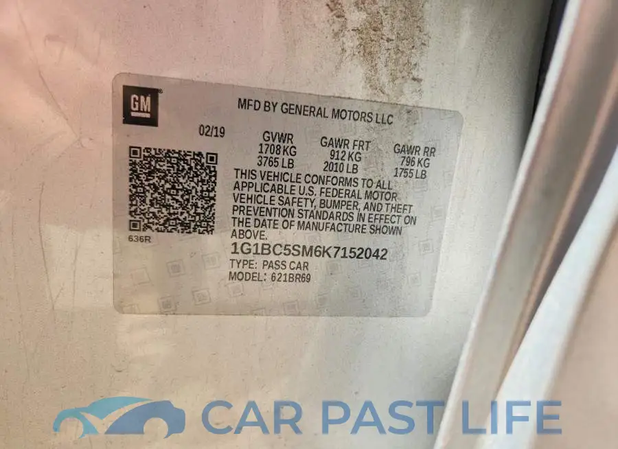 1G1BC5SM6K7152042# 12