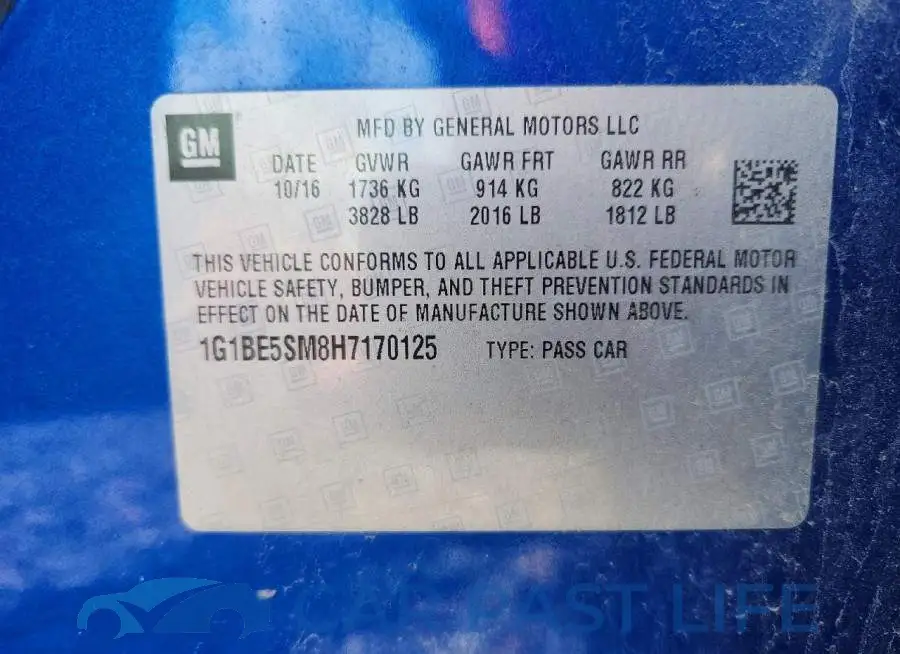 1G1BE5SM8H7170125# 12