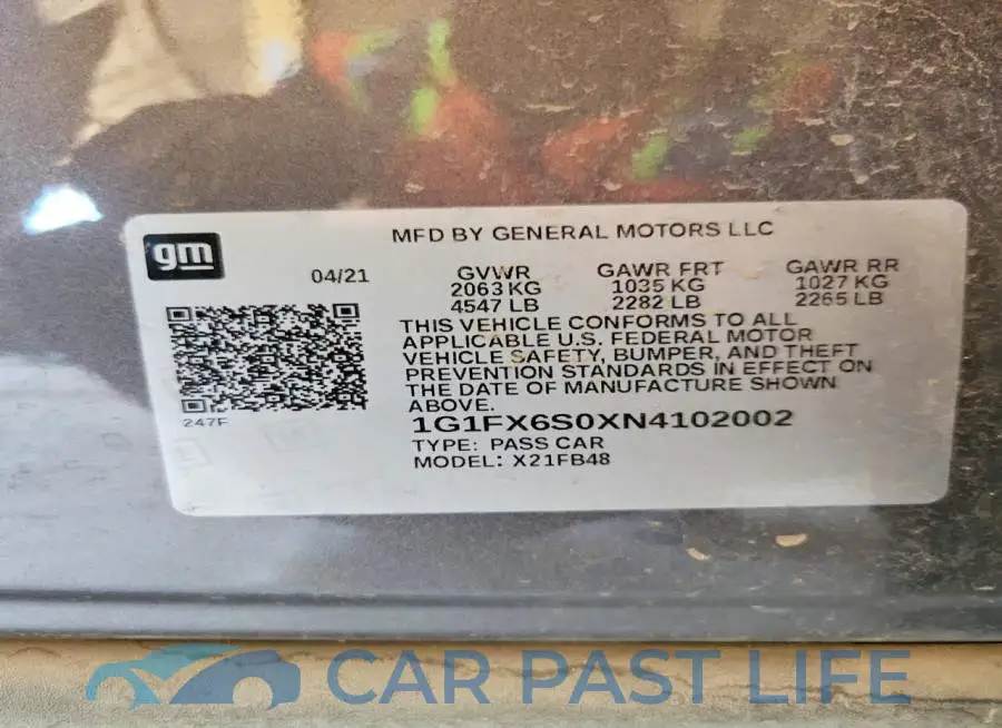 1G1FX6S0XN4102002# 12