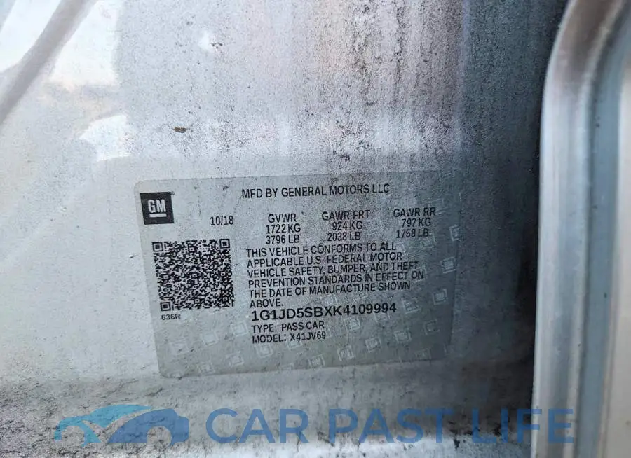 1G1JD5SBXK4109994# 12