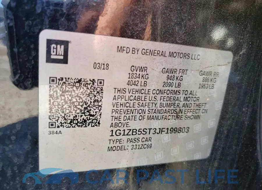 1G1ZB5ST3JF199803# 13