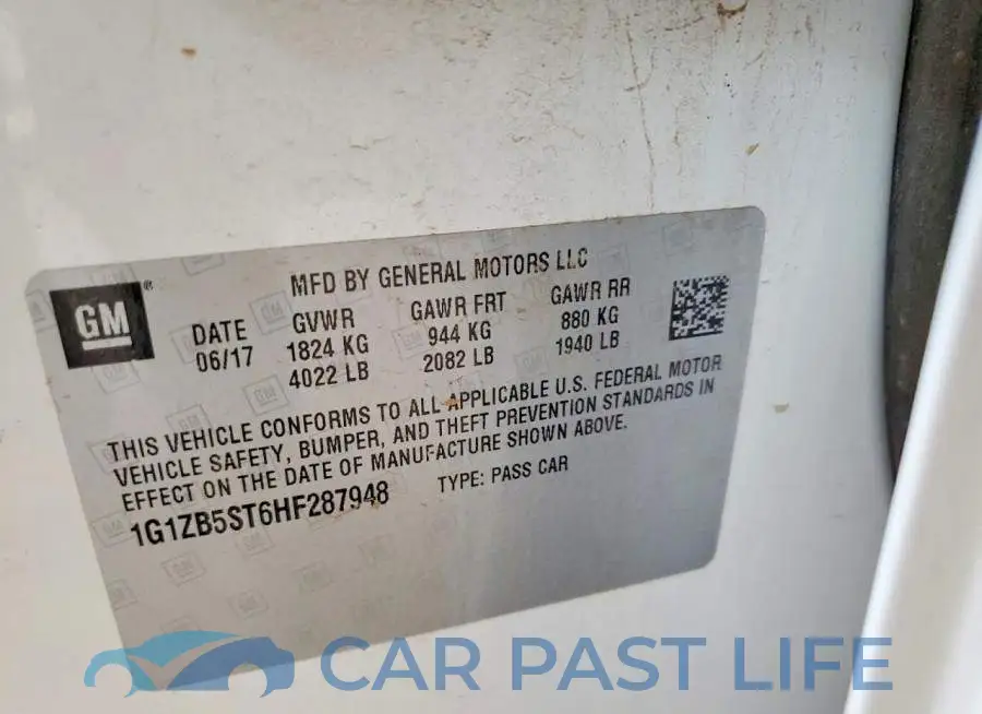 1G1ZB5ST6HF287948# 12