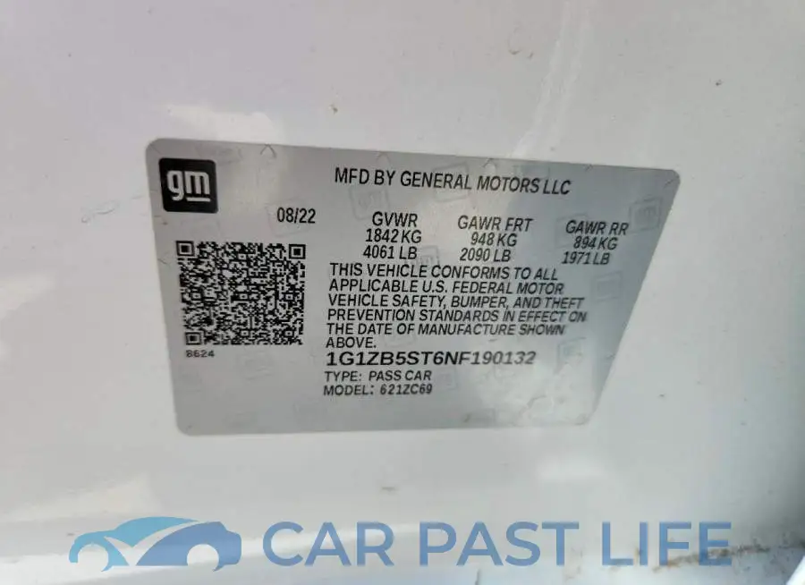 1G1ZB5ST6NF190132# 12