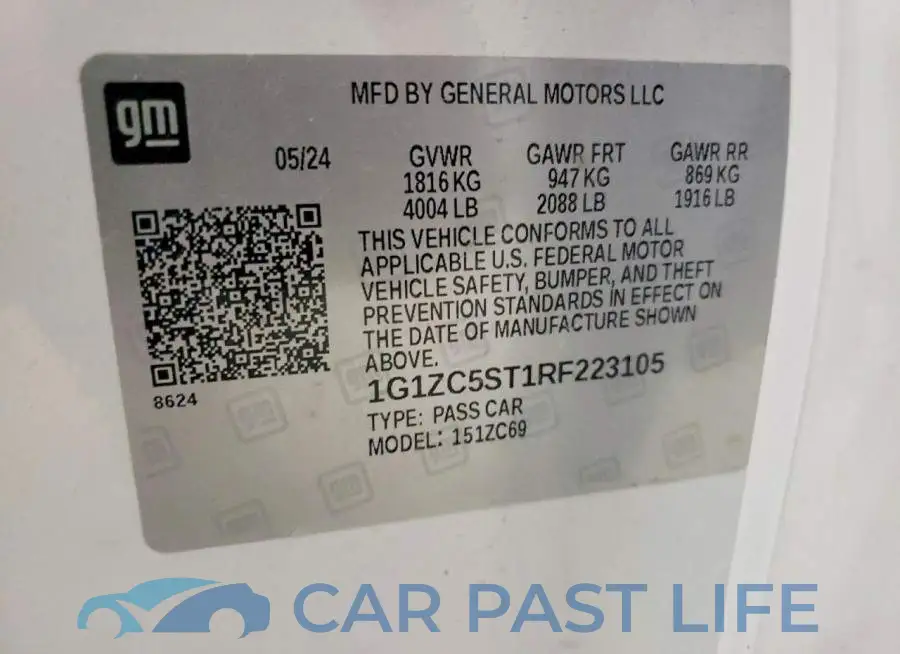 1G1ZC5ST1RF223105# 12