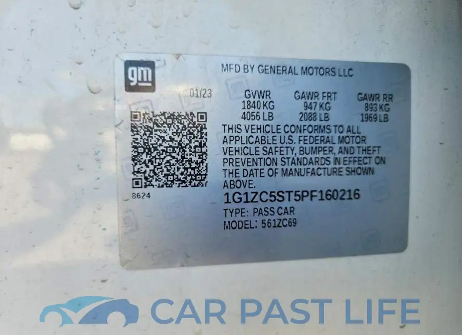 1G1ZC5ST5PF160216# 12