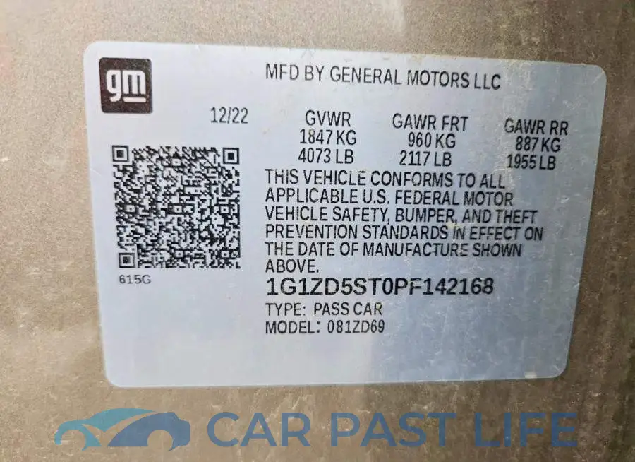 1G1ZD5ST0PF142168# 13
