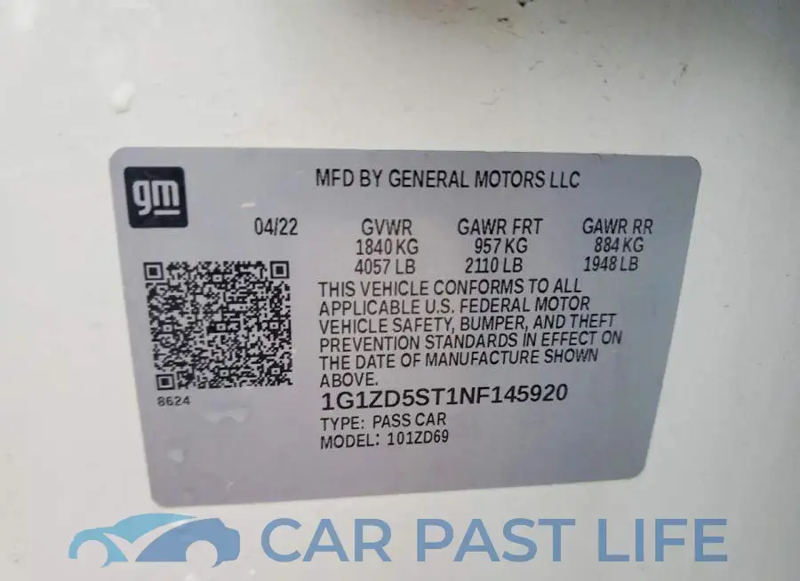 1G1ZD5ST1NF145920# 12