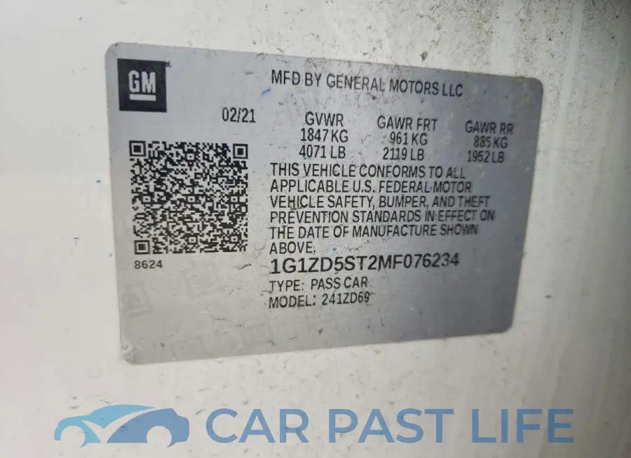 1G1ZD5ST2MF076234# 12