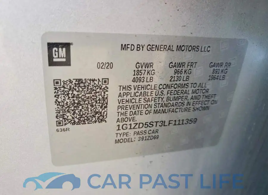 1G1ZD5ST3LF111359# 12