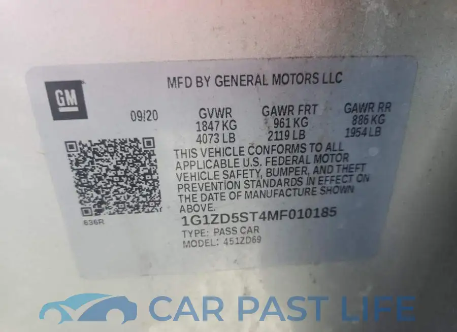1G1ZD5ST4MF010185# 13
