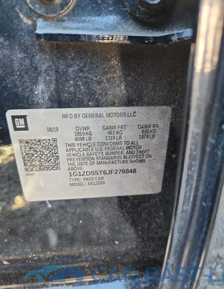 1G1ZD5ST6JF279848# 12
