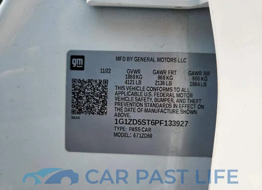 1G1ZD5ST6PF133927# 12