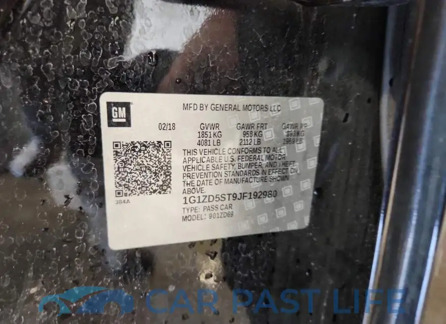 1G1ZD5ST9JF192980# 12
