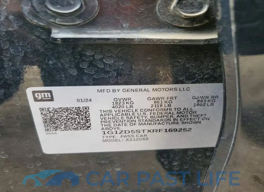 1G1ZD5STXRF169252# 12