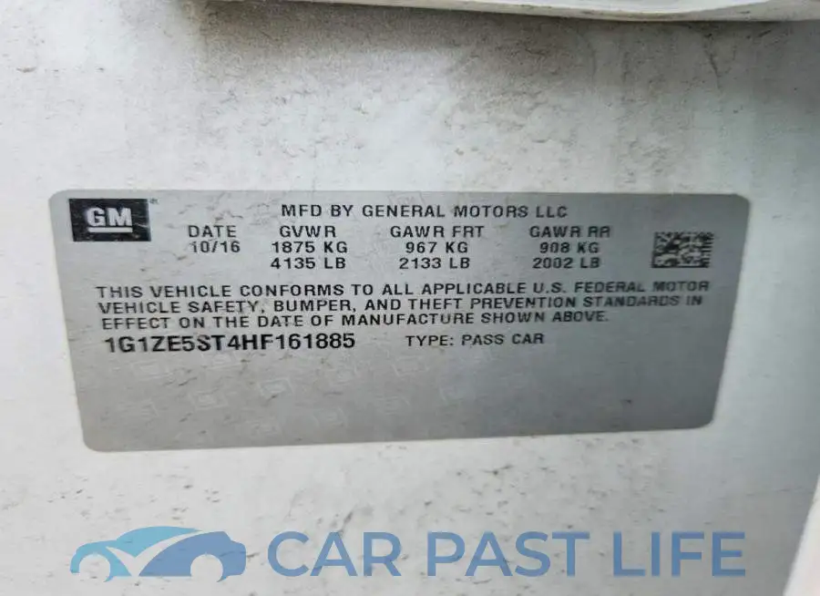 1G1ZE5ST4HF161885# 12