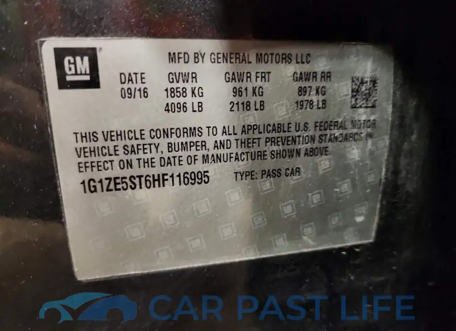 1G1ZE5ST6HF116995# 12