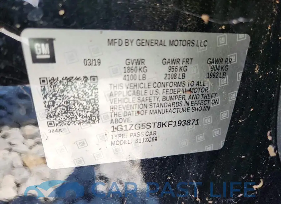 1G1ZG5ST8KF193871# 12